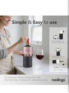 Enfriador de vino para botellas de 25.4 fl oz, portátil y sin hielo, mantiene4