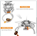Estufa de campamento a prueba de viento estufa de gas para acampar al aire libre2