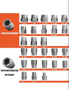 62Pcs Screw Extractor Set with Left Hand Drill Bit, Bolt Extractor Kit Heavy D6