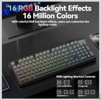 LEOBOG A98 Wireless Gaming Creamy Mechanical Keyboard with Number Pad Knob 96%5