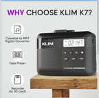 KLIM K7 Cassette Tape Player + Cassette to MP3 Converter + Portable Cassette 1