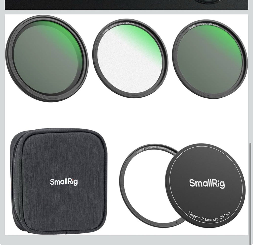 SmallRig 5-in-1 Magnetic 67mm Lens Filter Kit: VND + CPL + Black Mist 1/4 +8
