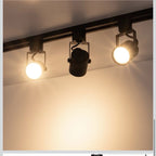 mirrea Bulb Replaceable LED Track Lighting Heads for Black H Type Rail Cylind...4