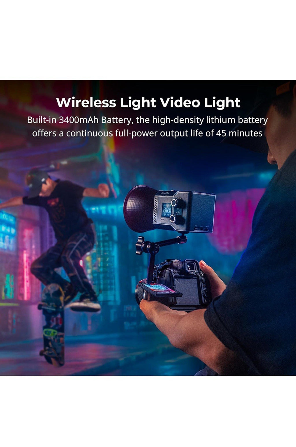 SmallRig RC 60C RGB Bi-Color LED Video Light Built-in Battery 2500K-10000K 48101