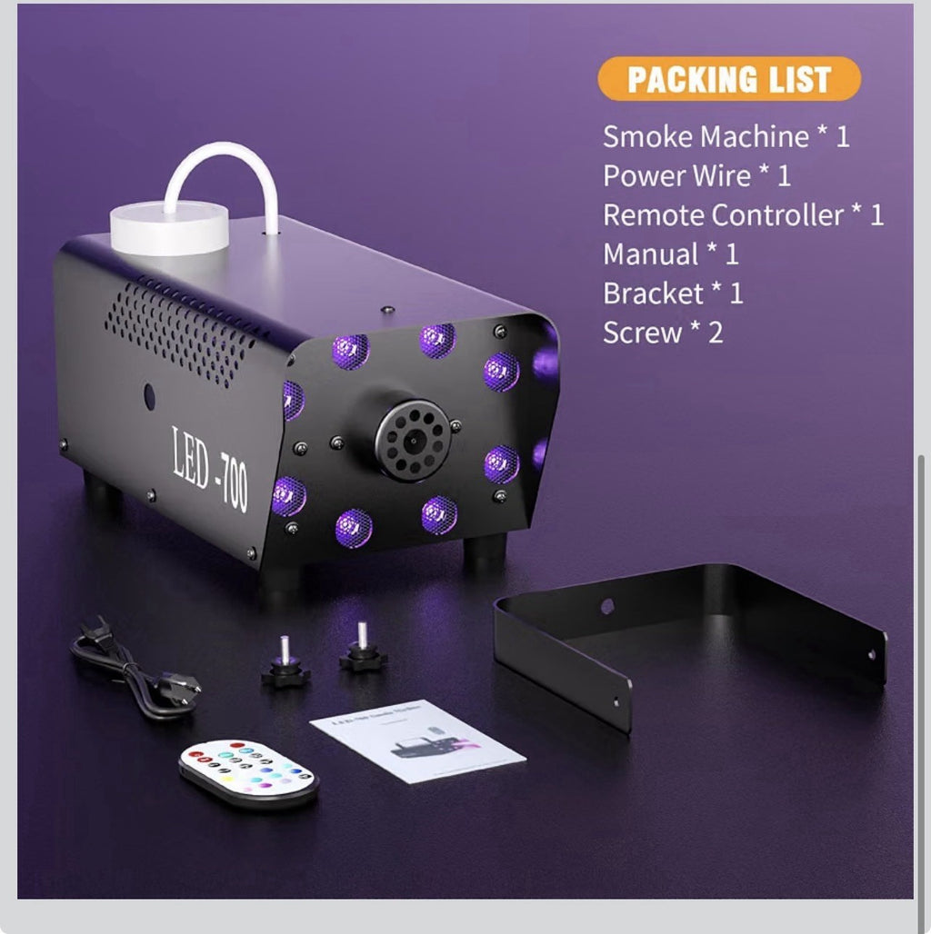 700W Fog Machine,14 Color Smoke Machine with 8 RGB LED Lights for Halloween Mini4