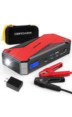 DBPOWER Arrancador portátil de 1600 A, 18000 mAh (motor de gasolina de hasta 7.20