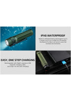 Baton3 Pro Max 2500 Lumens Rechargeable Compact EDC Flashlights with Safety Prox8