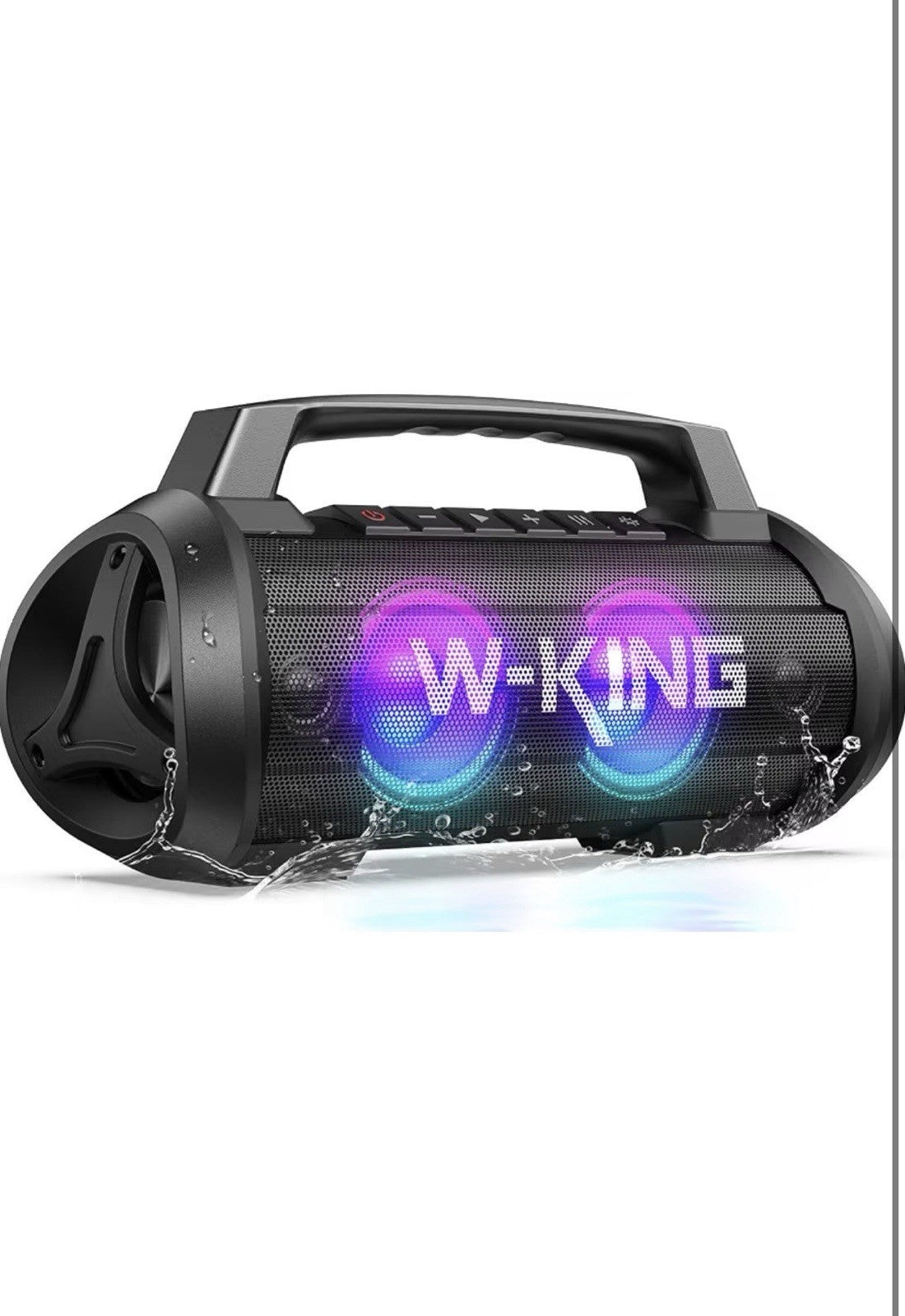W-King Portable Bluetooth Speaker, 120W Peak Loud Bass Boombox0