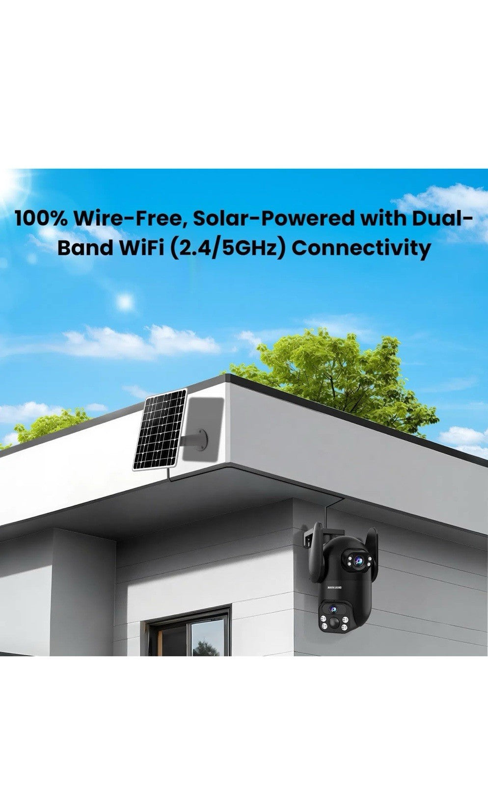 Solar Security Cameras Wireless Outdoor, Dual Lens 2K 360° View Cameras for Home1