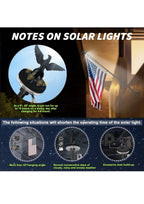 LETSTRY 5FT Flag Pole Kit for Outside House with American Flag & Solar Light,1"3