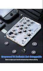 JZW-Shop Haute42 Leverless Arcade Stick G16, All-Button Arcade Controller Compat3