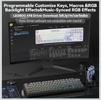 LEOBOG A98 Wireless Gaming Creamy Mechanical Keyboard with Number Pad Knob 96%6