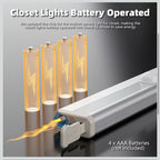 10 luces LED Batería para gabinete con sensor de movimiento (3 Pack)
