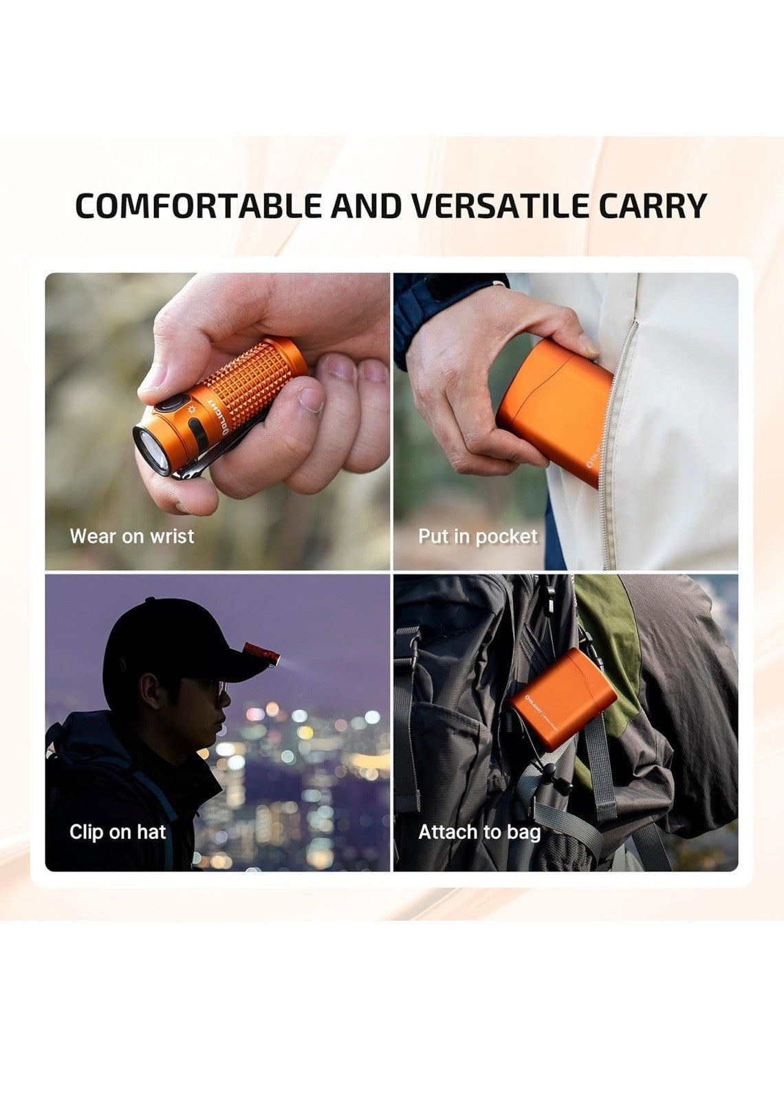 OLIGHT Baton4 EDC Flashlight 1300 Lumens, Rechargeable, Waterproof, OD Green7