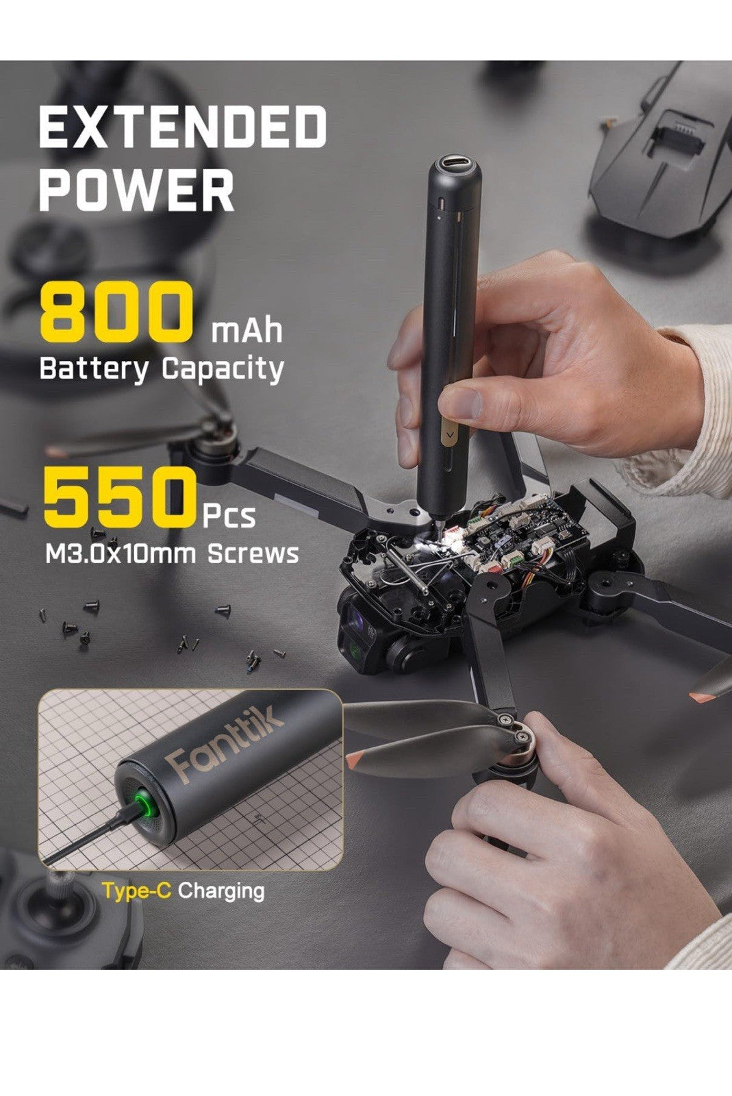 Fanttik E2 Ultra 3.7V Mini Electric Screwdriver Electric Screwdriver Cordless...3