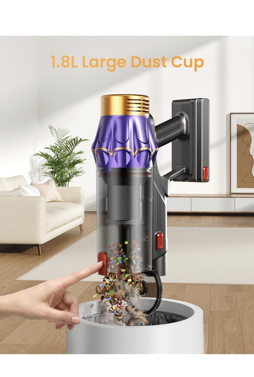 Cordless Vacuum Cleaner, 650W/60KPA/70 Mins Vacuum Cleaners for Home4