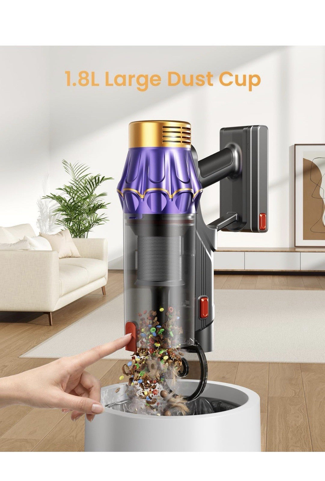 Cordless Vacuum Cleaner, 650W/60KPA/70 Mins Vacuum Cleaners for Home4