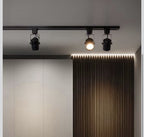 mirrea Bulb Replaceable LED Track Lighting Heads for Black H Type Rail Cylind...3