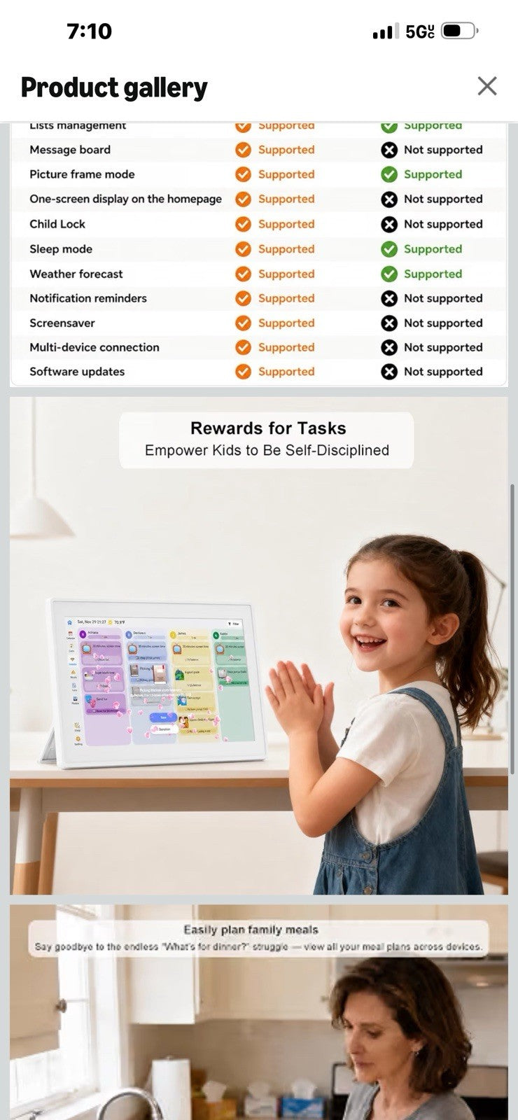 Digital Calendar 10.1 Inch Wall Plan Touch Screen WiFi picture esay to use3
