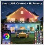 300FT/90M Permanent Outdoor RGB Lights, IP67 Waterproof Smart Eave Lighting1