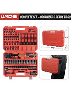 3/8" Extended Reach Cordless Ratchet Set 102Pcs 12V Long Neck1