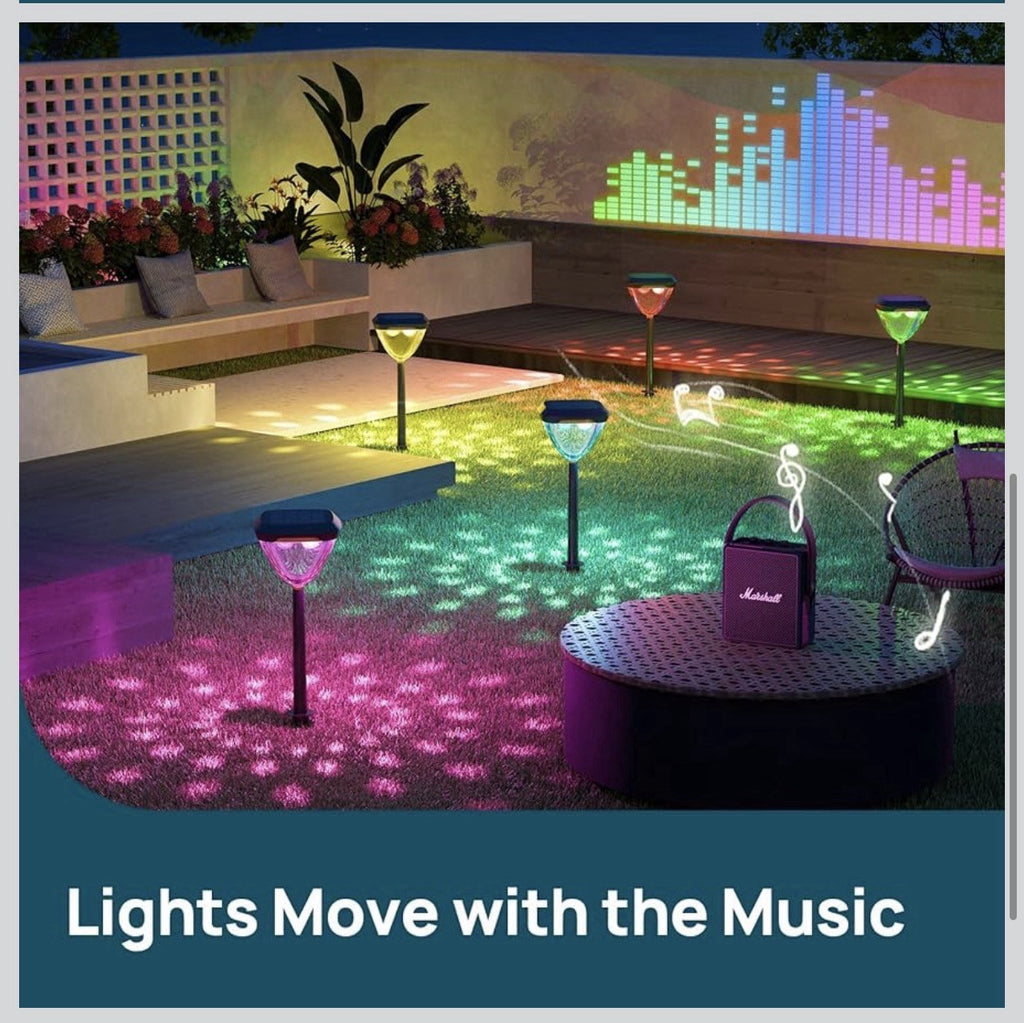 Smart Solar Pathway Lights SP6, In-App Pattern Switching Solar Lights Outdoor, U4
