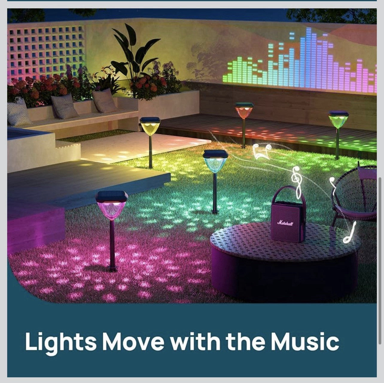 Smart Solar Pathway Lights SP6, In-App Pattern Switching Solar Lights Outdoor, U4