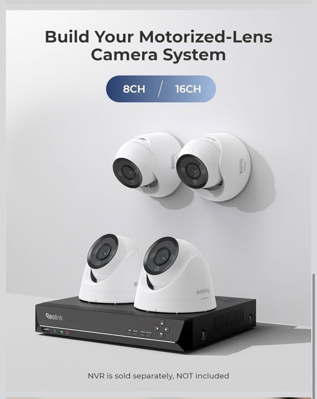 REOLINK 4K PoE Security IP Camera, Turret Camera Outdoor with 3X Optical Zoom,5