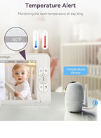 7" Split-Screen Baby Monitor with 2 1080P Cameras, 720P HD No Wifi Monitor with7