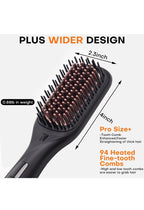 Cepillo alisador de pelo, alisador de pelo para mujer, peine de cerámica iónico5