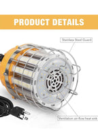 Luz de trabajo temporal LED de 100 W, luces de construcción, 12,000 lm, 5000 K,4