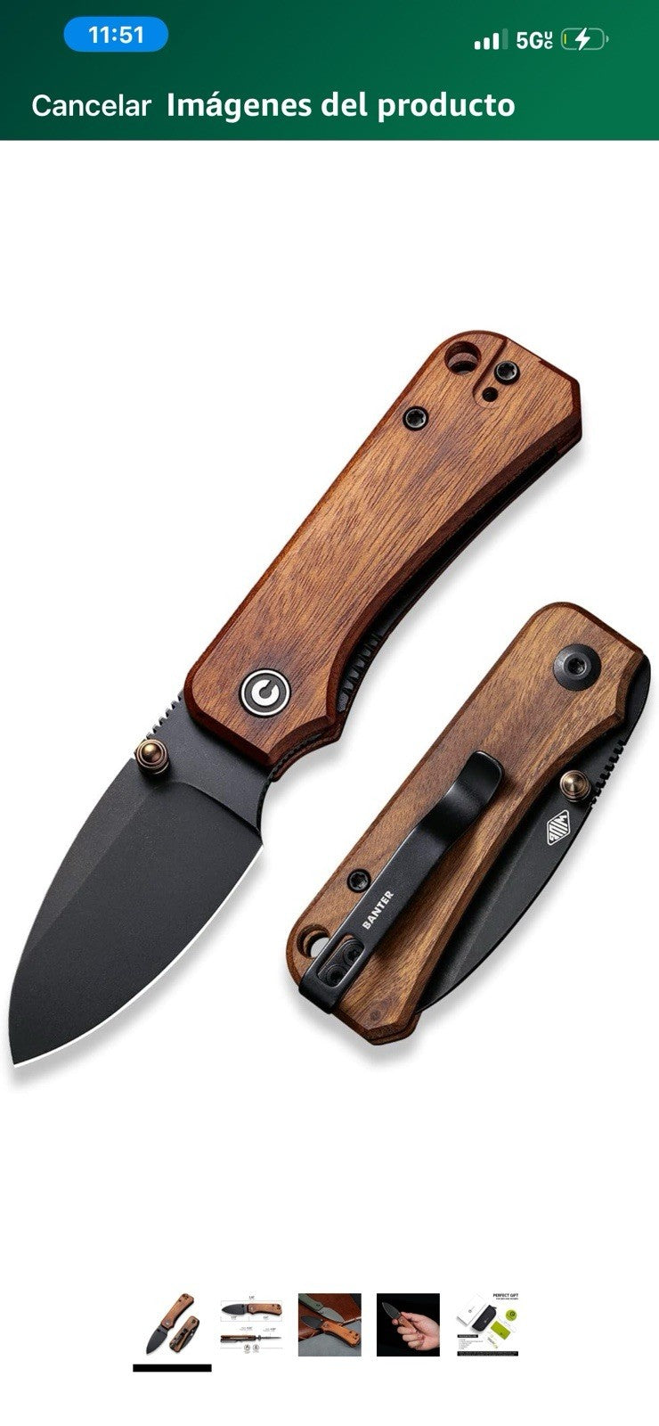 CIVIVI Baby Banter - Cuchillo de bolsillo para EDC, cuchillo plegable Ben Pet0