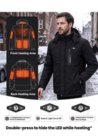 WASOTO Heated Jackets for Men with 18400mAh Black XL Windproof Waterproof3