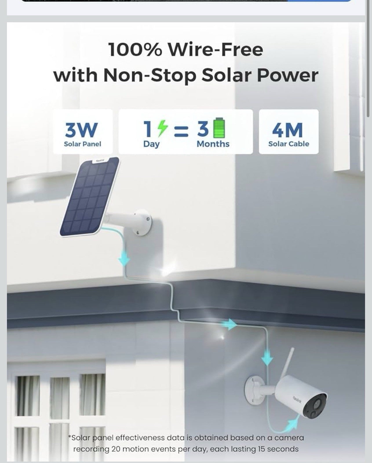 REOLINK Argus Eco+Solar Panel 2K 5MP Solar Security Camera2
