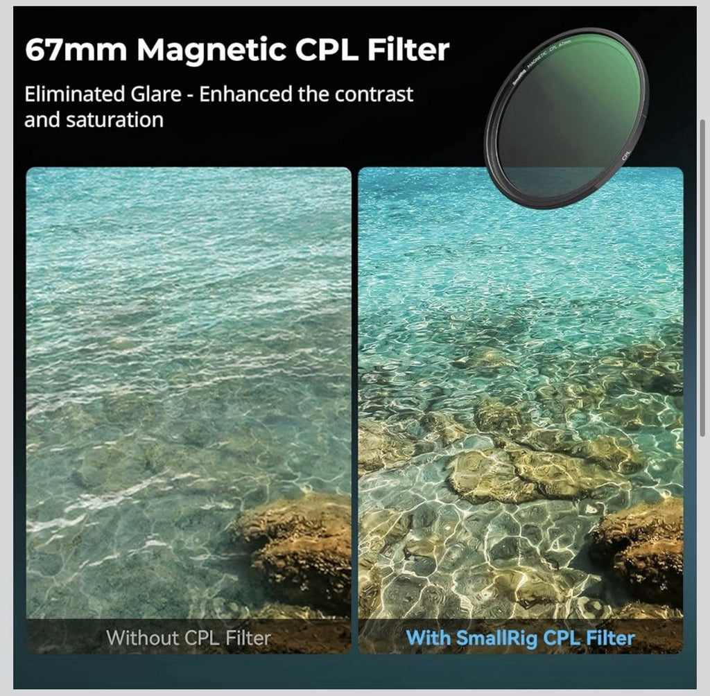 SmallRig 5-in-1 Magnetic 67mm Lens Filter Kit: VND + CPL + Black Mist 1/4 +3