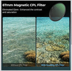 SmallRig 5-in-1 Magnetic 67mm Lens Filter Kit: VND + CPL + Black Mist 1/4 +3