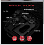 Pistola de masaje de percusión terapéutica de mano con 5 ajustes de velocidad,2