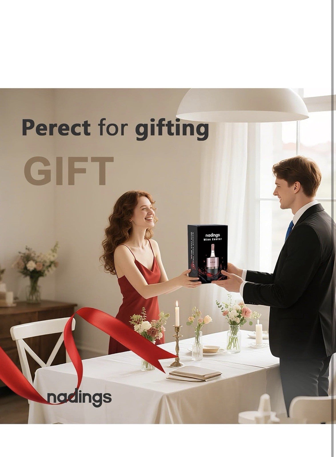 Enfriador de vino para botellas de 25.4 fl oz, portátil y sin hielo, mantiene6