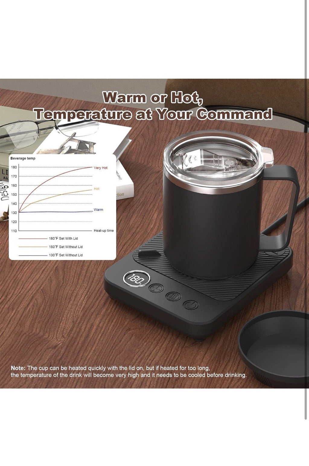 Coffee Mug Warmer & Mug Set for Desk, Smart Coffee Cup Warmer with 16oz Heate...2