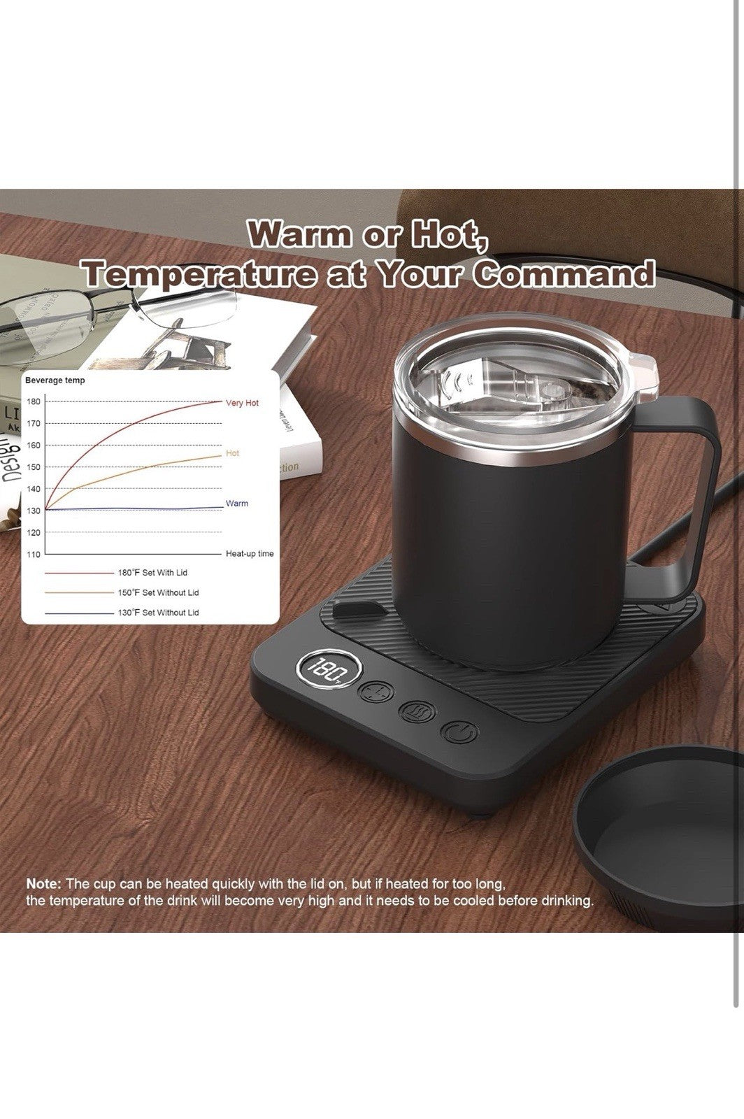 Coffee Mug Warmer & Mug Set for Desk, Smart Coffee Cup Warmer with 16oz Heate...2
