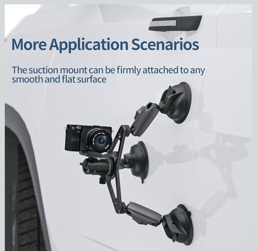 Soporte de montaje para cámara de triple ventosa, trípode resistente para7