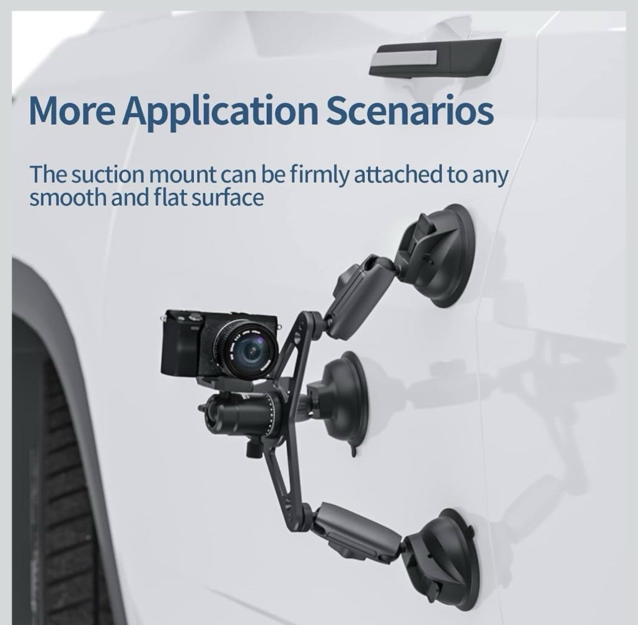 Soporte de montaje para cámara de triple ventosa, trípode resistente para7