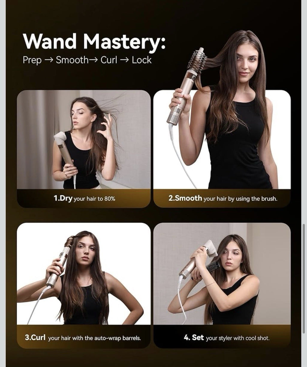 6 in 1 Air Wrap Hair Styler Dryer Brush Multi-Styler - High Speed Hair Styling6