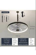 Outdoor Ceiling Fans with LED Lights & Remote Control, 20'' Gazebo Fan1