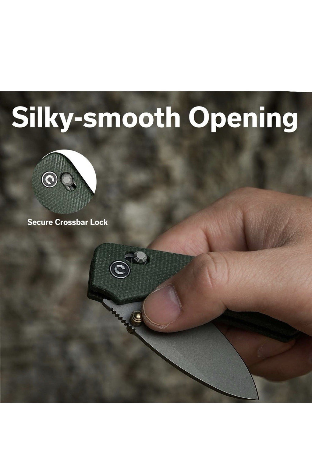 CIVIVI Cuchillo de bolsillo pequeño para EDC, Baby Banter 2 Crossbar Lock Cuchi5