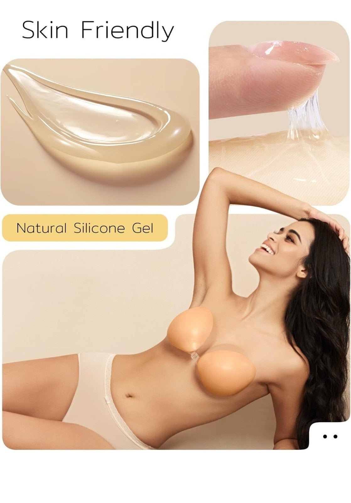 Niidor Adhesive Bra Strapless Sticky Invisible Push up Silicone Bra2