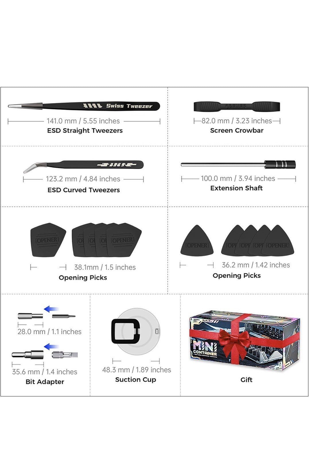 EZARC Electric Screwdriver Set, 181 in 1 Cordless Screwdriver, 3 Torque Black 4