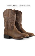 SUREWAY Botas vaqueras para hombre, botas occidentales de punta cuadrada para h3