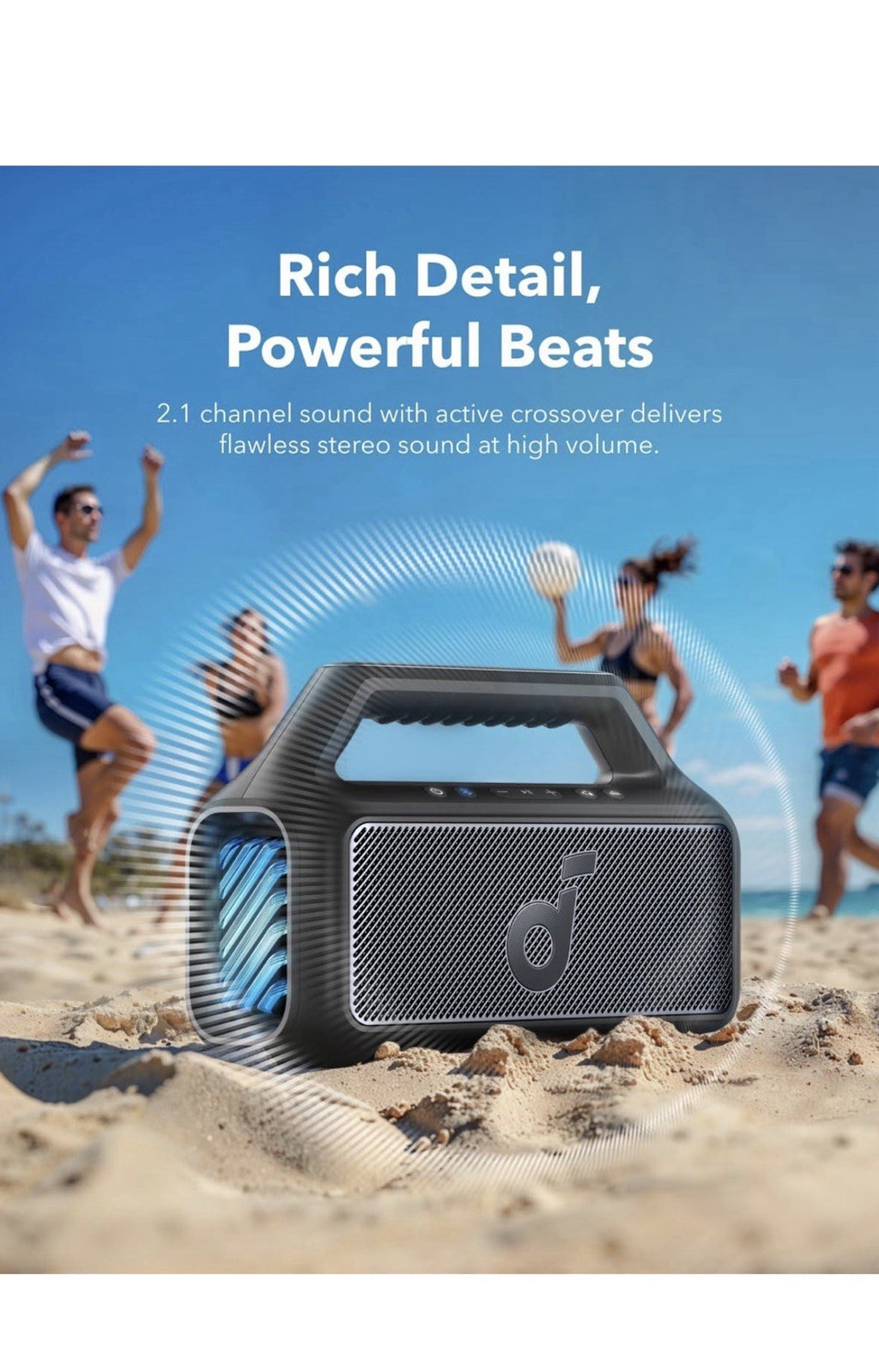 Soundcore Boom v2 Outdoor Speaker 80w Waterproof - 24 hour play - Open Box2