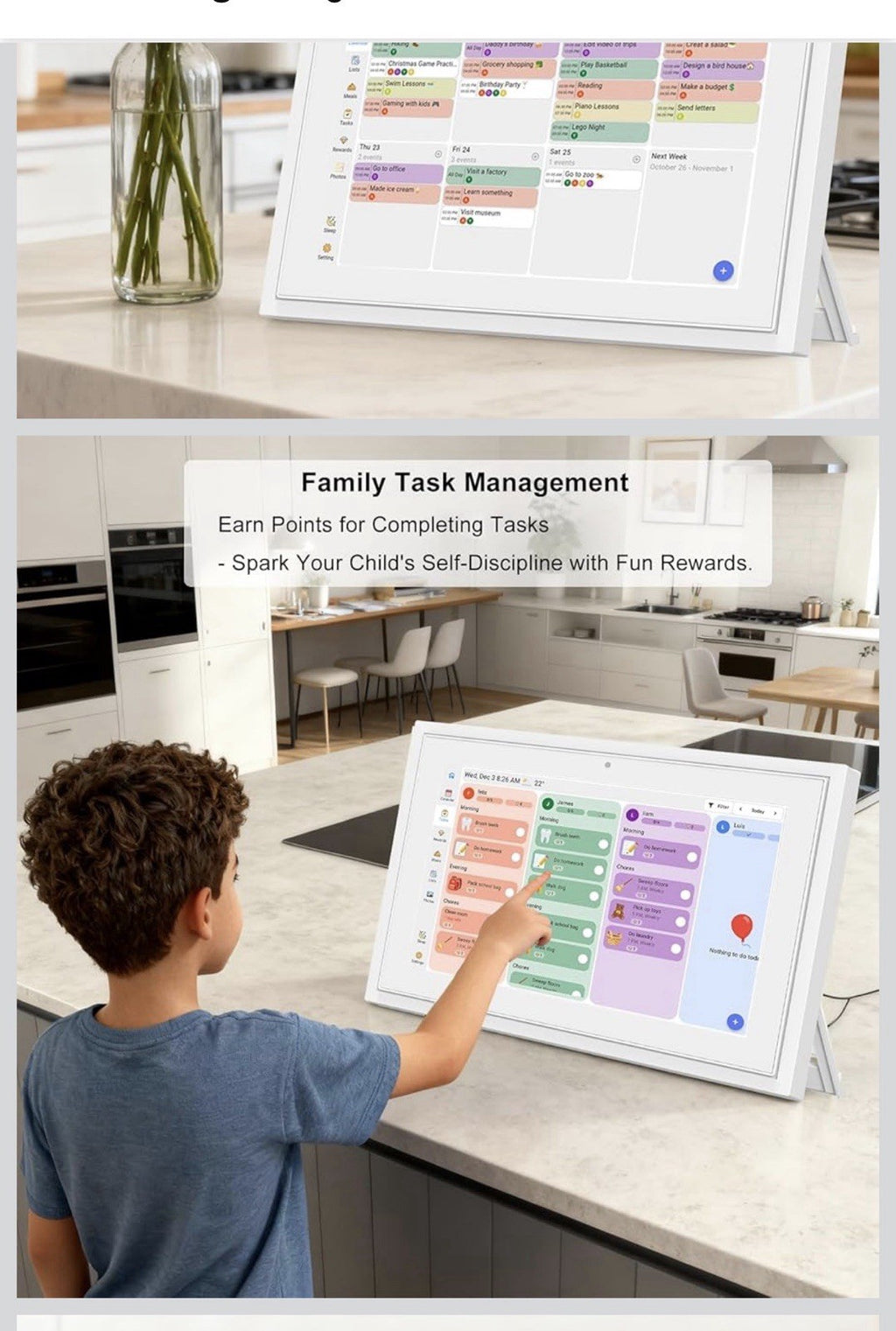 Digital Calendar 10.1 Inch Wall Planner Touch Screen Wifi Smart Electronic Plann1